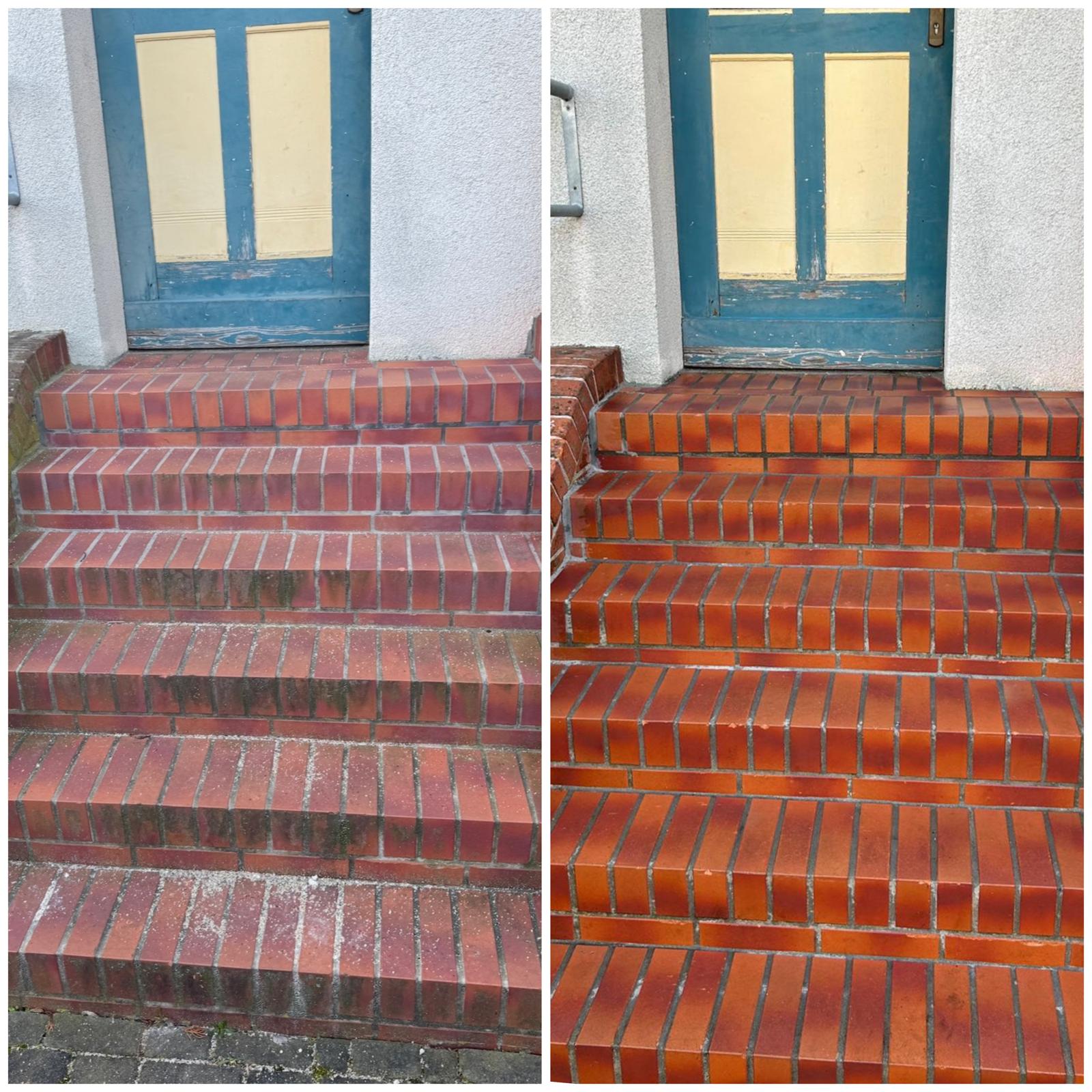 Über uns vorher nachher treppe draußen
