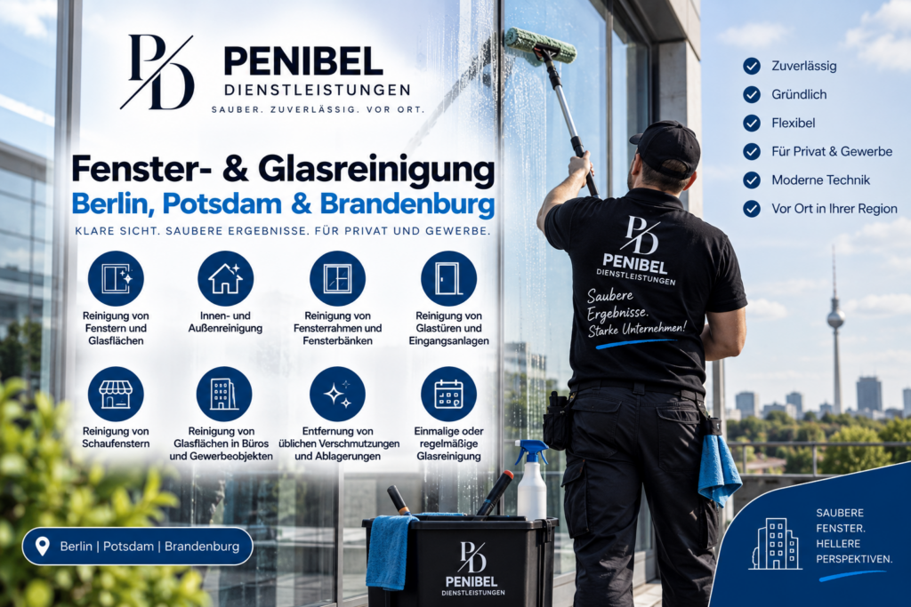 Fenster- und Glasreinigung Berlin, Potsdam & Brandenburg – Penibel Dienstleistungen
